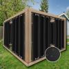 ZJXSNEH Waterproof Outdoor Curtain Panels Blackout Curtains for Sliding Door/Foyer/Arbor/Lanai 1 Panel Black (Width x High) W94.48 x H66.92 x 1PC view 2