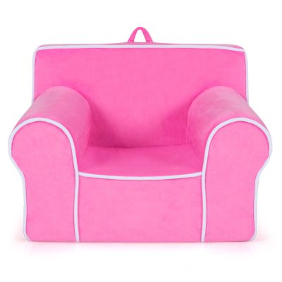 Costzon Kids Couch, Toddler Soft Sofa Chair w/Removable & Washable Velvet Surface for Preschool, Play Room, Nursery, Kindergarten, Toddler Sofa Couch for 0-5 Year Old Boys Girls Birthday Gift