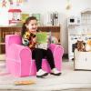 Costzon Kids Couch, Toddler Soft Sofa Chair w/Removable & Washable Velvet Surface for Preschool, Play Room, Nursery, Kindergarten, Toddler Sofa Couch for 0-5 Year Old Boys Girls Birthday Gift view 2