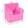Costzon Kids Couch, Toddler Soft Sofa Chair w/Removable & Washable Velvet Surface for Preschool, Play Room, Nursery, Kindergarten, Toddler Sofa Couch for 0-5 Year Old Boys Girls Birthday Gift view 3