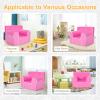 Costzon Kids Couch, Toddler Soft Sofa Chair w/Removable & Washable Velvet Surface for Preschool, Play Room, Nursery, Kindergarten, Toddler Sofa Couch for 0-5 Year Old Boys Girls Birthday Gift view 4