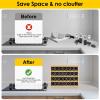 Bamboo Spice Rack Organizer With 28 Spice Jars, 780 Labels, 4 Tier Wood Hanging Shelf, Chalk Marker and Funnel Set for Drawer Cabinet Kitchen Countertop Wall Mount, Empty 4 oz Glass Jar & Shaker Lids view 4