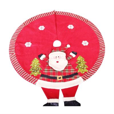 ZHENYANG CAREG Christmas Tree Skirt Cushion Christmas Party Decor Luxury Santa Claus Three Doll Thick Plush Christmas Decoration (Color : SantaMen)