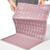 BTH 24" Extra Wide Foldable Dish Drying Mat for Kitchen Countertop, Made In Korea, Heat-resistant Premium Non-slip Silicone Mat, Large Dish Drainer Mat, Compact Folding Sink Liner Dishwasher Safe view 1