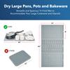 BTH 24" Extra Wide Foldable Dish Drying Mat for Kitchen Countertop, Made In Korea, Heat-resistant Premium Non-slip Silicone Mat, Large Dish Drainer Mat, Compact Folding Sink Liner Dishwasher Safe view 3