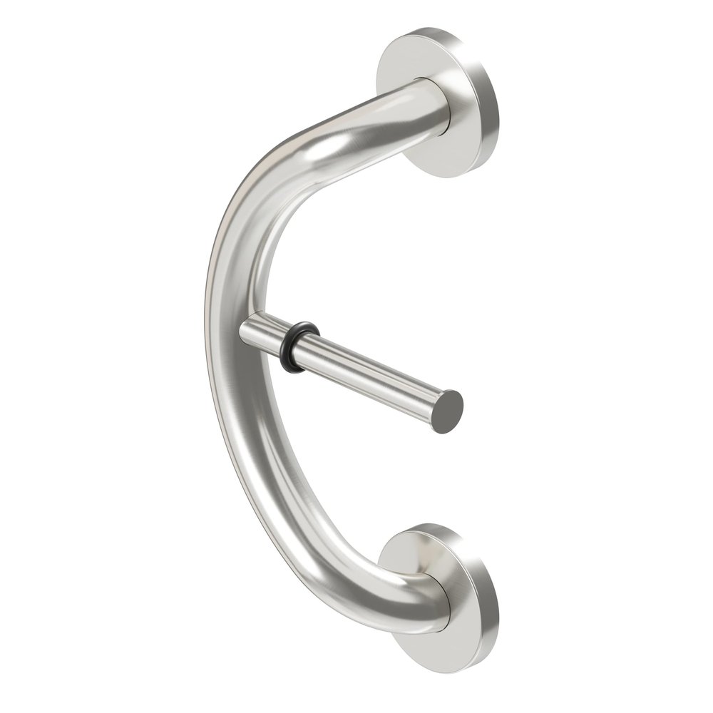 HEALTHCRAFT Plus Toilet Paper Holder & Grab Bar 14.3" - Brushed Stainless