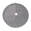 HGTV Home Collection Quilted Velvet Tree Skirt, Silver, 60in view 1