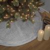HGTV Home Collection Quilted Velvet Tree Skirt, Silver, 60in view 2
