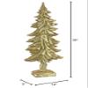HGTV Home Collection Christmas Tree Decoration, Gold, Carved Wooden Design, Winter Collection, 32 Inches view 4