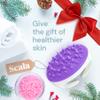 Scala Cellulite Massager Silicone, Bath Scrubber for Smoother Skin Purple view 2