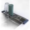 Sanni Shoo Drip.it+ | Stainless Steel Sink Caddy | 3-Bottle Holder with Silicone Rings | Sodastream Aqua Fizz Compatible | Drainer & Organizer view 1