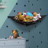 Simple Houseware 2 Pack Stuffed Animal Toy Hammock Net, Corner Wall Storage for Kids Room, Black view 2