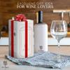 12 Degrs Wine Chiller Set - Perfect Wine Gifts for Women & Men - Stainless Steel Insulated Wine Cooler with Wine Pump, Aerator & 4 Stoppers (White Matte) view 3