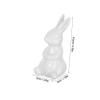 Cabilock 3pcs Miniature Ceramic Figurines Cute Easter Decor for Home Desktop and Shelf Display Adorable Animal Ornaments for Spring Decoration view 2
