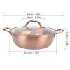 Divided Hot Pot Pan, Alvinlite Stainless Steel Mandarin Duck Pot Kitchen Soup Cooking Tool for Home (rose gold) view 2