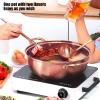 Divided Hot Pot Pan, Alvinlite Stainless Steel Mandarin Duck Pot Kitchen Soup Cooking Tool for Home (rose gold) view 4