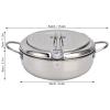 Stainless Steel Deep Fryer Pot, Alvinlite Frying Chicken Pot Deep Fryer Pot with Thermometer for Kitchen (24cm-true color) view 2