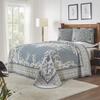 BLUENILEMILLS BNM Cotton Blend Vintage Medallion Bedspread Set - Luxurious Quilt, All-Season Comfort, Machine Washable, Twin, Cerulean Blue view 1