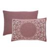 BLUENILEMILLS BNM Cotton Blend, Matching Pillow Shams, Light Weight Blanket, Floral Scroll Bedspread Set, Full, Berry Red view 3