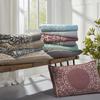BLUENILEMILLS BNM Cotton Blend, Matching Pillow Shams, Light Weight Blanket, Floral Scroll Bedspread Set, Full, Berry Red view 4