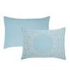 BLUENILEMILLS BNM Cotton Blend, Matching Pillow Shams, Light Weight Blanket, Floral Scroll Bedspread Set, Full, Aqua view 3