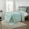 BLUENILEMILLS BNM Cotton Blend Matching Pillow Shams, Light Weight Blanket, Classic Medallion Bedspread Set, Queen, Turquoise view 1