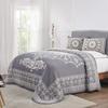 BLUENILEMILLS BNM Cotton Blend, Matching Pillow Shams, Light Weight Blanket, Classic Medallion Bedspread Set, Twin, Denim Blue view 1