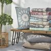 BLUENILEMILLS BNM Cotton Blend, Matching Pillow Shams, Light Weight Blanket, Classic Medallion Bedspread Set, Twin, Denim Blue view 4
