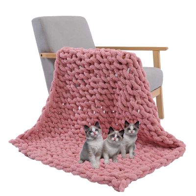 BAILR Chenille Chunky Knit Throw Blanket 8787inch, Large Soft Knit Throw Blanket Throw for Warmth, Perfect for Bed, Couch, Sofa, Chair and Snuggles (G 220220cm)