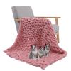 BAILR Chenille Chunky Knit Throw Blanket 8787inch, Large Soft Knit Throw Blanket Throw for Warmth, Perfect for Bed, Couch, Sofa, Chair and Snuggles (G 220220cm) view 1