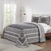 BLUENILEMILLS BNM Cotton Blend Vintage Medallion Bedspread Set - Luxurious Quilt, All-Season Comfort, Machine Washable, Queen, Charcoal view 1