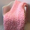 BAILR Chunky Knit Blanket Chenille Throw 3955inch, Machine Washable Crochet Blanket, for Home Bed, Sofa & Dorm (C 100140cm) view 1