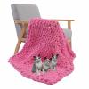 BAILR Chenille Chunky Knit Throw Blanket 3959inch, Large Soft Knit Throw Blanket Throw for Warmth, Perfect for Bed, Couch, Sofa, Chair and Snuggles (B 100150cm) view 1
