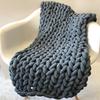 BAILR Chunky Knit Blanket Chenille Throw 3959inch, Machine Washable Crochet Blanket, for Home Bed, Sofa & Dorm (F 100150cm) view 1