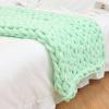 BAILR Chunky Knit Blanket Throw 3947inch, Cozy Throw Blankets, Crochet Knitted Blanket for Bed, Couch, Sofa, Chair and Snuggles (E 100120cm) view 1