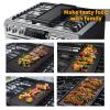 DG61-00859A Griddle Replacement Parts for Samsung Stove Parts Top Griddle Plate Samsung Gas Range Reversible Cast Iron Center Griddle Flat Top Pan NX58H5600SS NX58F5500SS DG61-00563A 1 Pack view 3