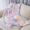 BAILR Chunky Knit Blanket Throw 3947inch, Cozy Throw Blankets, Crochet Knitted Blanket for Bed, Couch, Sofa, Chair and Snuggles (B 100120cm) view 1