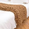 BAILR Chunky Knit Blanket Chenille Throw 3979inch, Machine Washable Crochet Blanket, for Home Bed, Sofa & Dorm (E 100200cm) view 1