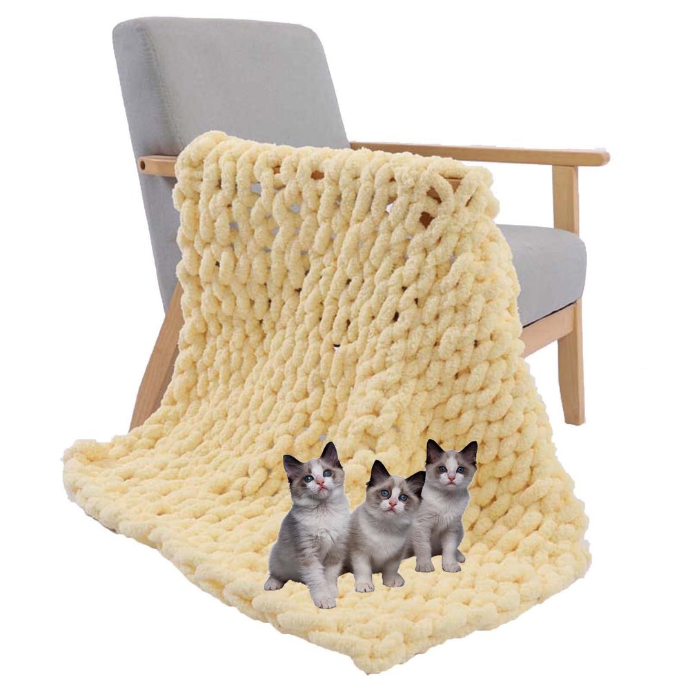 BAILR Chenille Chunky Knit Throw Blanket 4759inch, Large Soft Knit Throw Blanket Throw for Warmth, Perfect for Bed, Couch, Sofa, Chair and Snuggles (E 120150cm)