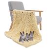 BAILR Chenille Chunky Knit Throw Blanket 4759inch, Large Soft Knit Throw Blanket Throw for Warmth, Perfect for Bed, Couch, Sofa, Chair and Snuggles (E 120150cm) view 1