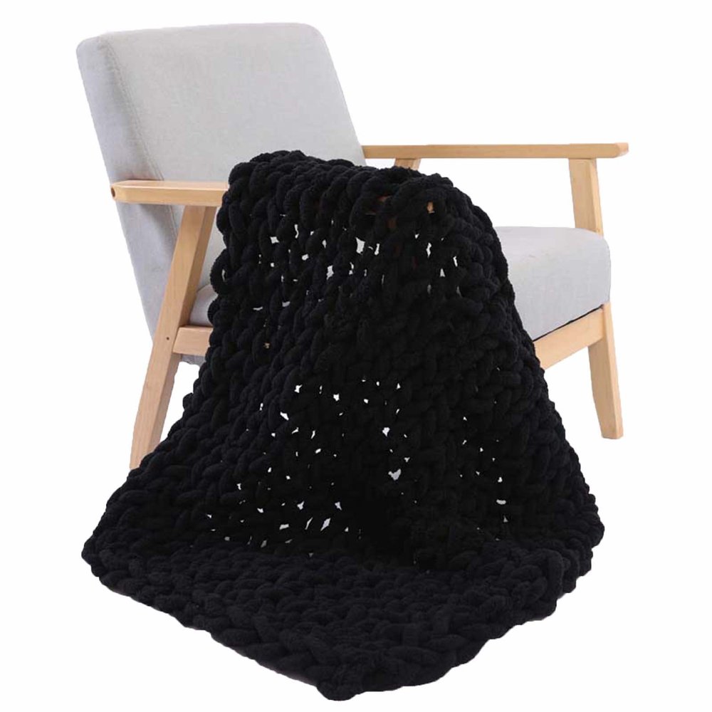 Chunky Knit Blanket 7979inch, Super Soft Chunky Knit Throw Blanket for Bed, for Couch, Sofa, Bed (A 200200cm)