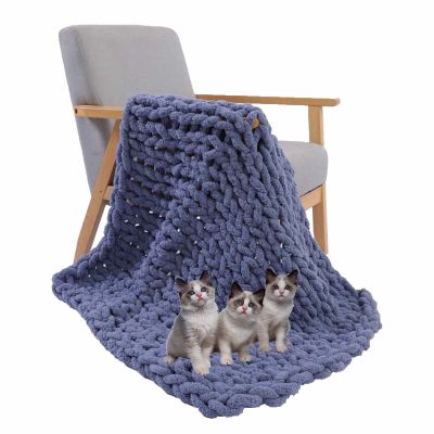 BAILR Chenille Chunky Knit Throw Blanket 7998inch, Large Soft Knit Throw Blanket Throw for Warmth, Perfect for Bed, Couch, Sofa, Chair and Snuggles (A 200250cm)
