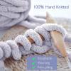 BAILR Chunky Knit Blanket Throw 5979inch, Cozy Throw Blankets, Crochet Knitted Blanket for Bed, Couch, Sofa, Chair and Snuggles (H 150200cm) view 3