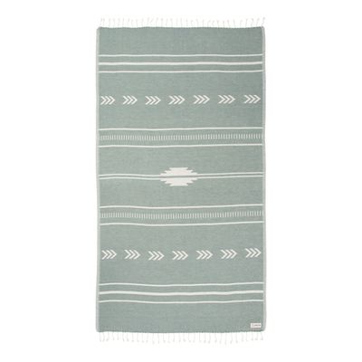 Sand Cloud Turkish Beach Towel - Sand Free - 100% Organic Turkish Cotton Yarn - Quick Dry Towel for Beach, Picnic Blanket or Throw - As Seen on Shark Tank - Santa Fe (Green)