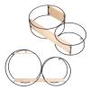 Circle Wall Shelf, Circle Metal Wood Wall Shelves Black Firmly Welded Iron Log for Office for Living Room for Tea House view 3