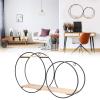 Circle Wall Shelf, Circle Metal Wood Wall Shelves Black Firmly Welded Iron Log for Office for Living Room for Tea House view 4