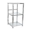 Cambria Studio 3B Mercer 3 Tier Tower Shelving Unit Chrome 13.11 inch L x 13.11 inch W x 29.53 inch H, Silver view 1