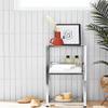 Cambria Studio 3B Mercer 3 Tier Tower Shelving Unit Chrome 13.11 inch L x 13.11 inch W x 29.53 inch H, Silver view 2