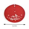ZHENYANG CAREG Christmas Tree Knitted Skirt Rustic Elk Snowflake Christmas Tree Skirt 48 Inch Christmas Tree Skirt Compatible with Holiday Christmas Decor (Color : Red) view 2