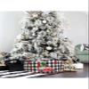 ZHENYANG CAREG 30 Inch Christmas Tree Skirt Black White Plaid Base Collar Around Xmas Decor 77UD (Color : 0, Tree Skirt Diameter : 30.31in) view 4